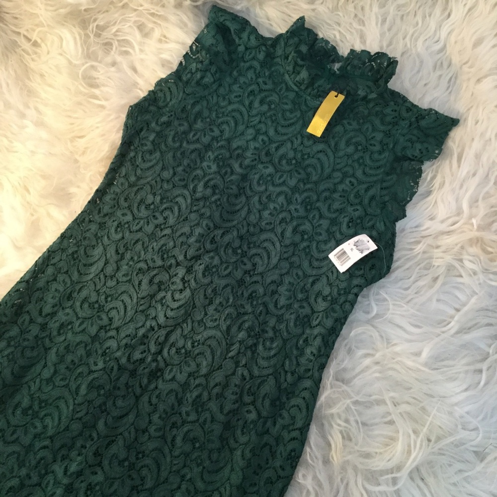 ALEXIA ADMOR Ruffled Lace Overlay Dress - Picture 4 of 8
